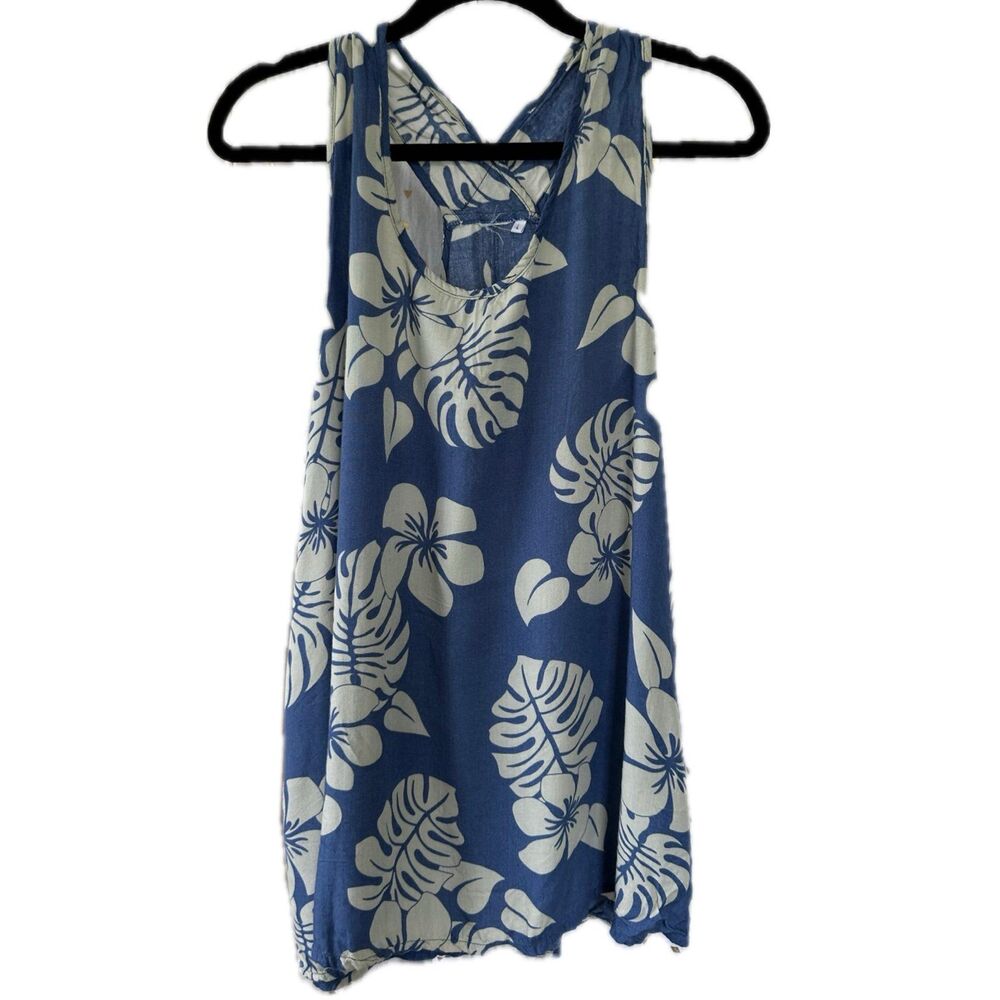 Unbranded Hawaiian Tropical Lightweight Racerback Tank Tunic Top L